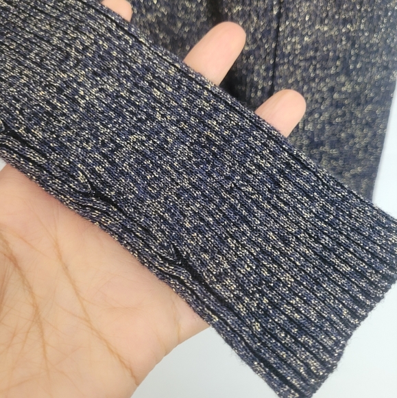 Diane von Furstenberg Tess Metallic Sweater in Blue‎ - Picture 6 of 10